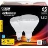 Feit Electric BR40 LED Light Bulbs, 65W Equivalent, Dimmable, E26 Medium Base, 850 Lumens, 2700K Soft White, 120V, 90 CRI, 22.8 Years Lifetime, Frosted Bulbs, Damp Rated, 12 Pack, BR40DM/927CA/2/6(3000k Bright White)