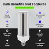 Feit Electric C20000/5K/LED 1000 Watt Equivalent 175W Corn Cob High 20,000 Lumen LED Light Bulb, 13.4″H x 5.3″D, Daylight 5000K(5000k)