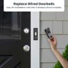 Feit Electric Doorbell Camera, 2.4 GHz WiFi, No Hub, Two-Way Audio, Motion Detection, Night Vision, 1080p HD, Micro SD Card Storage, Wireless Chime Included, Hardwired, CAM/Door/WiFi(Black)