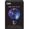 Feit Electric FY/NP/RGB/LED 1W Decorative Fairy RGB Magical Glow Small Clear LED Light Bulb, 4.5″ H x 2.3″ D, Multi-Color(Multi-color)