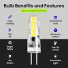 Feit Electric G4 LED Bulb, Dimmable, 20W Equivalent, 12V, 3000K Warm White, 170 Lumens, 10,000 Hours, Halogen Bulb Replacement Capsule, BP20G4/830/LED/6, 6-Pack(3000k (Warm White))