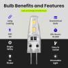 Feit Electric G4 LED Bulb, Dimmable, 20W Equivalent, 12V, 3000K Warm White, 170 Lumens, 10,000 Hours, Halogen Bulb Replacement Capsule, BP20G4/830/LED/6, 6-Pack(Blue)