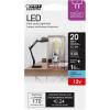 Feit Electric G4 LED Bulb, Dimmable, 20W Equivalent, 12V, 3000K Warm White, 170 Lumens, 10,000 Hours, Halogen Bulb Replacement Capsule, BP20G4/830/LED/6, 6-Pack(Charcoal)