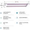 Feit Electric Grow Light 19W 2ft LED for Indoor Plants and Gardens, Full Spectrum Dual Hanging Bulb Grow Light, Hydroponic, GLP24ADJS/19W/LED(Multicolor)