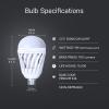 Feit Electric LED Bug Zapper Light Bulb, 60W Replacement, E26 Base, 700 Lumen, 2in1 Light Bulb and Zapper, 5000K Daylight, 15,000-Hour Lifetime, C60/950CA/BZ/LED(5000k Daylight)