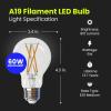 Feit Electric LED Clear A19 Medium Base Light Bulb – 60W Equivalent – 15 Year Life – 810 Lumen – 5000K Daylight – Dimmable | 4-Pack