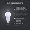 Feit Electric LED Dusk-to-Dawn Light Bulb, A19 60W Equivalent, 5CCT, Non-Dimmable, E26 Medium Base, 90 CRI, 800 Lumens, Adjustable White, 13 Years Lifetime, OM60/5CCTCA/DD/LEDI(White)