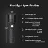 Feit Electric LED Long Range Flashlight, 600 Lumens, 3 Light Modes, 1/4 Mile Zoom, Rechargeable, Waterproof, and Weather-Resistant for Outdoor Adventures and Emergency Kits, FLR600/LT/FLEX(600 Lumens)