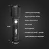 Feit Electric LED Long Range Flashlight, 600 Lumens, 3 Light Modes, 1/4 Mile Zoom, Rechargeable, Waterproof, and Weather-Resistant for Outdoor Adventures and Emergency Kits, FLR600/LT/FLEX(800 Lumens)