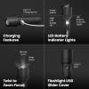 Feit Electric LED Long Range Flashlight, 600 Lumens, 3 Light Modes, 1/4 Mile Zoom, Rechargeable, Waterproof, and Weather-Resistant for Outdoor Adventures and Emergency Kits, FLR600/LT/FLEX(1500 Lumens)