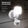 Feit Electric LED Outdoor Security Floodlight, Motion Sensor up to 50 ft, Dusk-to-Dawn, Adjustable Head, Solar Panel Included, 500 Lumens, 5000K Daylight, 50,000-Hour Lifetime, S6/500/850/SOL/WH