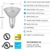 Feit Electric LED PAR30L Bulbs, 75W Equivalent, Dimmable, 5000K Daylight, 750 Lumens, 22 Year Lifetime, E26 Base, PAR30 Flood Lights, Spotlight Bulb,Weatherproof, 4 Bulbs, PAR30LDM/950CA/4(Product Specific)