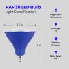 Feit Electric LED PAR38 Medium E26 Base Party and Holiday Light Bulb – 6.5 Watts – 10 Year Life – 400 Lumen – Green – Non-Dimmable | 1-Pack(Blue)