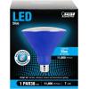 Feit Electric LED PAR38 Medium E26 Base Party and Holiday Light Bulb – 6.5 Watts – 10 Year Life – 400 Lumen – Green – Non-Dimmable | 1-Pack(Blue)