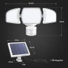Feit Electric LED Security Light with Motion Sensor and Dusk to Dawn, Outdoor 46W Flood Light, Adjustable 3 Head, Wall Mount, 5000 Lumens, 5000k Daylight, Hardwired, Black S10.5TFL/850/MOT/BZ(White)