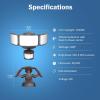 Feit Electric LED Security Light with Motion Sensor and Dusk to Dawn, Outdoor 46W Flood Light, Adjustable 3 Head, Wall Mount, 5000 Lumens, 5000k Daylight, Hardwired, Black S10.5TFL/850/MOT/BZ(Black)