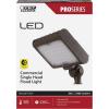 Feit Electric Outdoor LED 30W Flood Lights, Dusk to Dawn, 3500 Lumens, 120-277 AC, UL Listed, Adjustable Knuckle Flood Light, 5000k Daylight, Bronze Commercial Light Fixture, 4 Pack, S7CSFL/850/BZ/4(30W LED)
