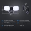 Feit Electric Outdoor LED Security Light, Dusk to Dawn, 28 Watts, Weather Resistant Flood Light, Dual Head, 2000 Lumens, 5000K Daylight, 50,000 Hour Lifespan, Bronze Finish, S9DFL/850/DD/BZ/V1(Bronze)