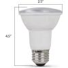 Feit Electric PAR20 LED Light Bulb, 50W Equivalent, Dimmable Spotlight Bulb, 3000K Bright White, E26 Base, 450 Lumens, 22-Year Lifetime, Beam Choice LED Track Light Bulb, PAR20/ADJ/930CA(1 Count (Pack of 2))
