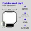 Feit Electric Portable LED Work Light, 360° Rotating Head, 3 Light Modes, 2000/1000/500 Lumens, Adjustable Working Light for Workshop Garage, 25,000-Hour Lifetime, WORK2000/FOLD/BAT(6500K Cool White)