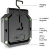 Feit Electric Portable LED Work Light, 360° Rotating Head, 3 Light Modes, 2000/1000/500 Lumens, Adjustable Working Light for Workshop Garage, 25,000-Hour Lifetime, WORK2000/FOLD/BAT(6500K Cool White)