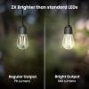 Feit Electric S14 LED Filament Light Bulbs, High Output, 2200K Warm White, 140 Lumens, String Light Replacement Bulbs, 15,000-Hour Lifespan, Clear Durable Housing, S14HO/822/FIL/12, 12 Pack