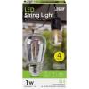 Feit Electric S14 LED Filament Light Bulbs, High Output, 2200K Warm White, 70 Lumens, String Light Replacement Bulbs, 15,000-Hour Lifespan, Clear Durable Housing, S14/822/FILED/4, 4 Pack(2200k (Soft White))