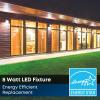 Feit Electric S5sqwm/830/Ddbz 7.5 Watt 500 Lumen 3000 Kelvin Bronze Dusk to Dawn Square Led Wall Light(Round)