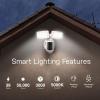 Feit Electric SEC5000/CAM/WIFI Outdoor LED Smart Security Camera with Motion Sensor, 2-Way Audio, 5000 Lumens Floodlight, Works with Alexa and Google Asst, Alarm, Hardwired, Updated Version of SEC3000(5000K Daylight)
