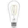 Feit Electric ST19 LED Vintage Light Bulb, 60W Equivalent, Dimmable, 5000K Daylight, 90+ CRI, Decorative Glass Filament, E26 Base, Indoor Use, 17,000-Hour Lifetime, ST1960M2/950CAFIL/2, 2 Pack
