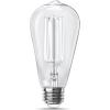 Feit Electric ST19 Vintage Edison LED Light Bulb, 40W Equivalent, Dimmable, 5000K Daylight, E26 Base, Clear Glass Thin Filament Lighting Bulbs, 15,000-Hour Lifetime, ST1940/950CATFIL/2, 2 Pack(5000k Daylight)