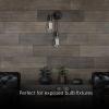 Feit Electric ST19 Vintage Edison LED Light Bulb, 60W Equivalent, Dimmable, 2100K Warm Light, 400 Lumens, Straight Filament Clear Glass Light Bulbs, 15,000-Hour Lifetime, ST19/CL/VG/LED/2/4, 8 Pack(Daylight)