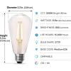 Feit Electric ST19 Vintage Edison LED Light Bulb, 60W Equivalent, Dimmable, 2100K Warm Light, 400 Lumens, Straight Filament Clear Glass Light Bulbs, 15,000-Hour Lifetime, ST19/CL/VG/LED/2/4, 8 Pack(Soft White)