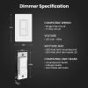 Feit Electric Smart Dimmer Switch, Neutral Wire Required for Installation, Compatible with Amazon Alexa and Google Assistant, Smart Dimmer Light Switch, White, Model:DIM/WiFi(White)