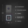 Feit Electric Smart Doorbell Camera, Wired 2K HD Video, Night Vision, Motion Detection, Two-Way Audio, Alexa/Google Assistant Compatible, App Control, Wireless Chime Included, CAM/Door/WiFi/G2(SMART DOORBELL CAMERA)