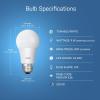Feit Electric Smart Light Bulbs, 2.4 Ghz WiFi Light Bulbs, No Hub Needed, Works with Alexa and Google, Dimmable 60 Watt = LED 9W, OM60/927CA/AG/3, 2700K Soft White, 3 Pack(Tunable White)