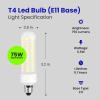 Feit Electric Specialty 6.5 Watts LED Light Bulb with 75-Watt Equivalent, Dimmable T4 Bulb, 750 Lumens, 9 Yrs. Leftime, 3000K Warm White, Pack of 1 – BP75MC/830/LED(3000k (Warm White))