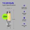Feit Electric T4 Specialty LED Light Bulb, 35-Watt Equivalent, Dimmable, 3000K Warm White, 350 Lumens, G8 Bi-Pin Base, Under Cabinet Light Bulb with 10,000-Hour Lifetime, BP35G8/830/LED/6, 6-Pack