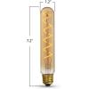 Feit Electric Vintage Exposed Filament Smoke Glass LED AT19 with a Medium E26 Base Light Bulb – 60W Equivalent – 10 Year Life – 300 Lumen – 5000K Daylight – Dimmable | Original Vintage(Amber Pendant)
