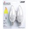 Flame Effect BPFLAME/C/LED/2 LED Candelabra Light Bulb(2 Count (Pack of 1))