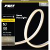 Feit Electric 10ft Outdoor Color & Tunable White Neon Flex Light, Dimmable, Bendable Strip with Remote Control, Chasing Effects, Plug-in, Linkable up to 20ft, Ideal for Decks & Patios, NF10/CHASE(3000K Bright White)