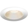 Feit Electric 4 inch Canless Recessed LED Downlight, 50W Equivalent, Dimmable, Deep Baffle Trim with E26 Adapter, 5CCT Color Select, 700 Lumens, 90 CRI, 50,000-Hour Lifetime, LEDR4DB/6WYCA(White)