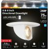 Feit Electric 5-6 inch Adjustable Scoop Recessed LED Downlight, 3000K Bright White, Dimmable, 75W Equivalent, 45 Year Life, 850 Lumen, High CRI, LEDR56SCP/930CA(Selectable)