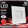 Feit Electric 6 inch LED Recessed Square Flat Panel Downlight, 65W Equivalent, Dimmable, Pre-Mounted Trim, Retrofit Kit, 3000K Warm White, 90+ CRI, 850 Lumens, 30,000-Hour Lifetime, LEDRSQ6/930(1 Count (Pack of 1))