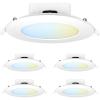 Feit Electric 6″ LED Canless Recessed Downights with Integrated Jbox, 75W Equivalent, Dimmable, 5CCT Selectable White, 90 CRI, 800 Lumens, LEDR56JBX/6WYCA/4, 4 Pack(6 Way 5 Colors)