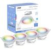 Feit Electric 6″ Smart LED Canless Recessed Downlight, 65W EQ, Dimmable, WiFi Enabled, Compatible with Alexa and Google Home Asst, Color Changing, 90 CRI, 850 Lumens, 4 Pack, LEDR6XT/RGBW/CA/AG/4