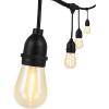 Feit Electric 72041 30 Foot Heavy-Duty Weather Resistant Decorative Indoor and Outdoor 10 Sockets Incandescent String Lights, 30′, 11W, Dimmable,Black(White)
