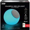 Feit Electric 8″ Portable Color Changing LED Orb Light with Bluetooth Speaker, Music Sync, Rechargeable and Remote Control Included – BTORB8RGBWBAT