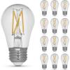 Feit Electric A15 LED Light Filament Bulb, 40W Equivalent, Dimmable, E26 Base, 2700K Soft White, Clear Glass Vintage Edison Light Bulb for Home, Office, 13-Year Lifetime, BPA1540927CAFIL2RP/6, 12 Pack(5000k Daylight)