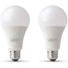 Feit Electric A19 100W Equivalent LED Light Bulbs, Dimmable, 3000k Bright White, 1600 Lumens, 22 Year Lifetime, E26 Base, CRI 90, UL Listed, Damp Rated, 2 Pack, OM100DM/930CA/2(5000k Daylight)